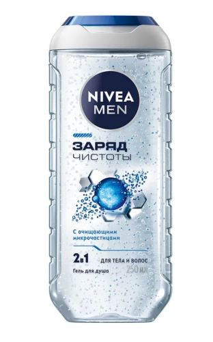 NIVEA MEN гель д/душа заряд чистоты 250мл 80892